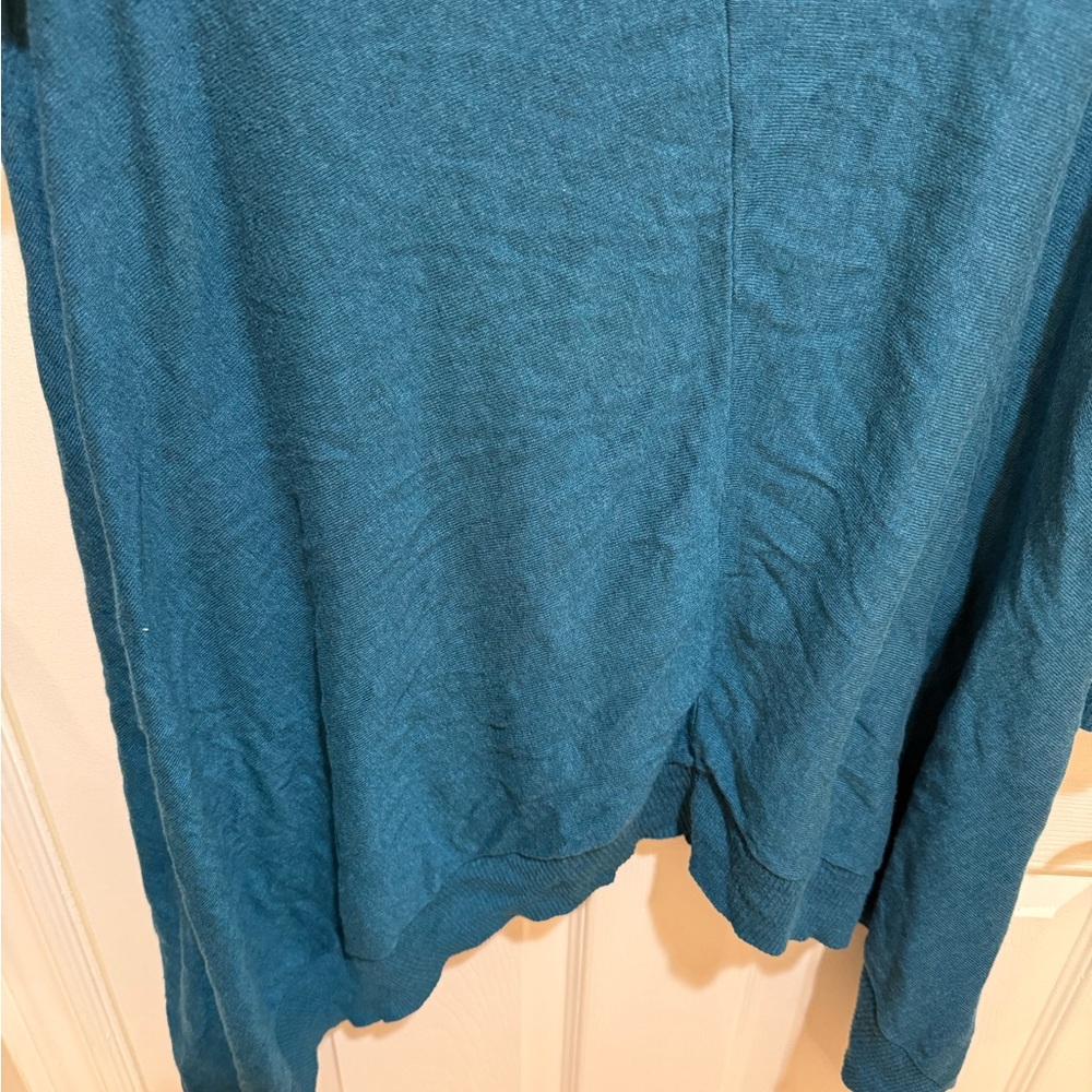 Lane Bryant Blue Asymmetrical Long Sleeve Tunic - Picture 5 of 6